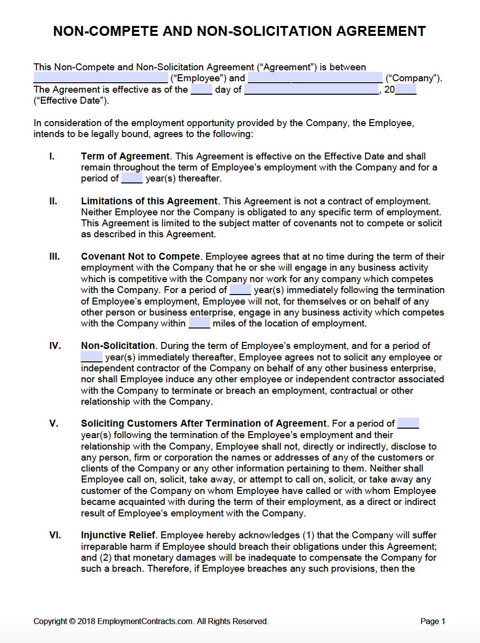 Business Templates Noncompete Agreement Parahyena com