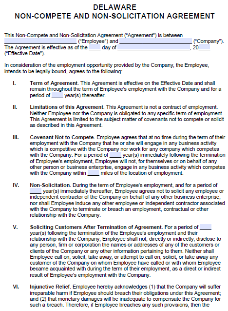 Subcontractor Non Compete Agreement Template