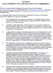 Florida Non-Compete &amp; Non-Solicitation Agreement | PDF | Word