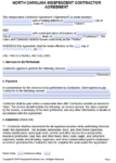 North Carolina Independent Contractor Agreement | PDF | Word