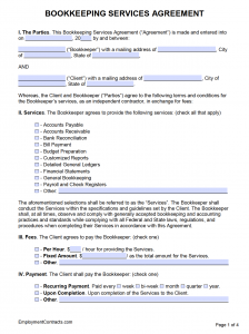 Bookkeeping Services Agreement Template | PDF | Word