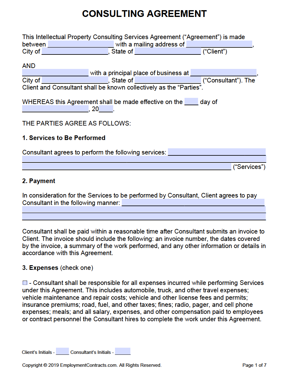 Intellectual Property Contract Template